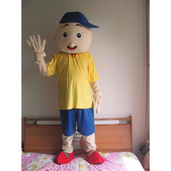 Costumes de mascotte Boy Caillou pour les adultes publicités Costume Animal School Mascot Mascot Fancy Dress Costumes