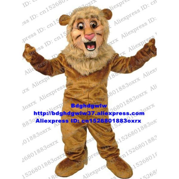 Costumes de mascotte Brown Happy Lion Costume de mascotte adulte personnage de dessin animé tenue symbolique ambassadeur Anime costume Art Show Zx2864