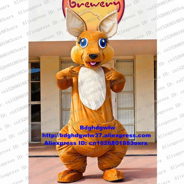 Costumes de mascotte Costume de mascotte kangourou Roo marron, tenue de personnage de dessin animé pour adulte, nouveaux produits, lancement de l'enseignement de la petite enfance, Zx2589