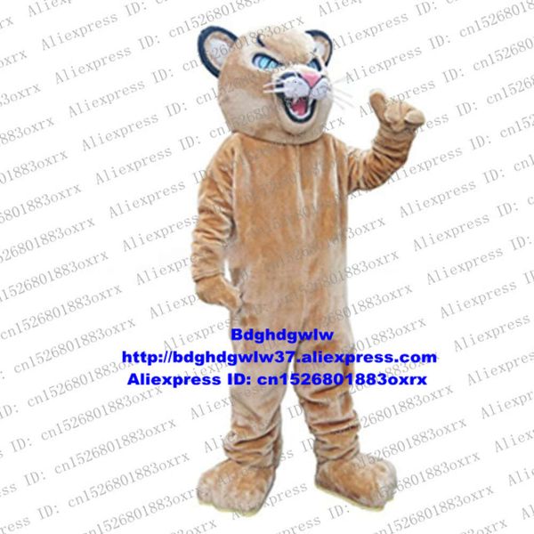 Costumes de mascotte Panthère léopard marron Pard Cougar Cheetah Panthera Pardus Costume de mascotte personnage de dessin animé de haute qualité Mise en scène Zx1822
