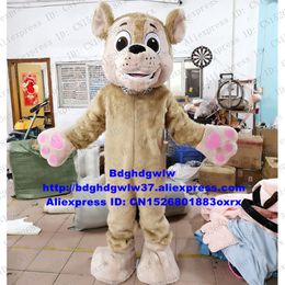 Costumes de mascotte marron longue fourrure chien de berger allemand alsacien le costume de mascotte de chien boxeur personnage adieu banquet High Street Mall zx2514
