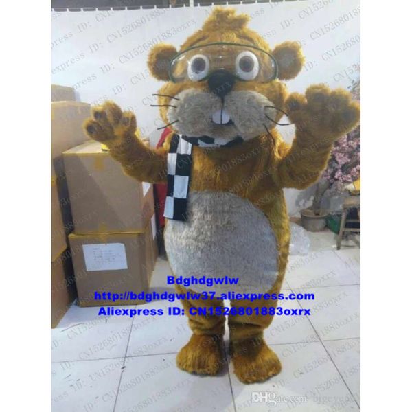 Disfraces de mascotas Marrón Piel larga Lemming Sopulit Castor Hámster Ardilla Disfraz de mascota Personaje Regalos clásicos Atracciones turísticas Zx1646