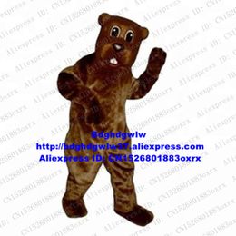 Costumes de mascotte Brown Long Fur Otter Lutra Beaver Nutria Ragondin Marmotte Bobac Tarabagane Costume de mascotte Bienvenue aux nouveaux arrivants Accueillez les invités Zx2744