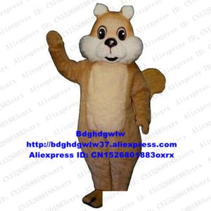 Costumes de mascotte Costume de mascotte d'écureuil de fourrure longue brune Costume de personnage de dessin animé adulte Costume Expo Fair Motexha Spoga Teion Thème Zx1679