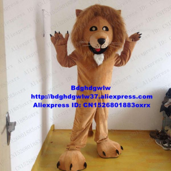 Costumes de mascotte marron mâle griffes pointues Lion mascotte Costume adulte personnage dessin animé Performance garder comme Souvenir Zx1260