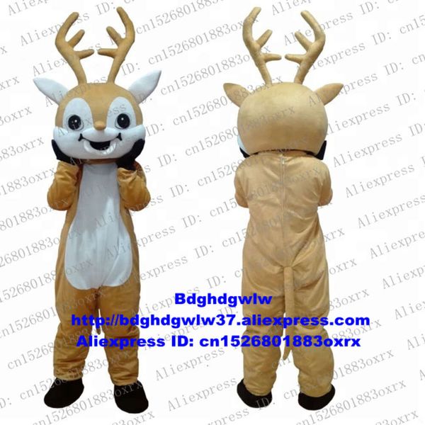 Costumes de mascotte Brown Renne Orignal Elk Wapiti Caribou Alces Cerf Costume De Mascotte Adulte Personnage De Dessin Animé Nouveau Style Le Plus Récent Cabaret D'équipage Zx1891