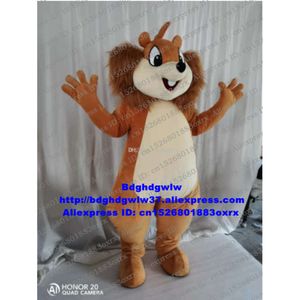 Costumes de mascotte Costume de mascotte d'écureuil marron Costume de personnage de dessin animé adulte Costume de marche ambulatoire Campagne parents-enfants Zx2951