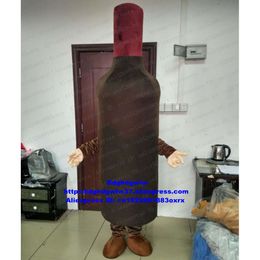 Costumes de mascotte Bouteille de vin marron Garrafa Bouteille de vin Pot Costume de mascotte Personnage de dessin animé adulte Bienvenue aux nouveaux arrivants Grand Bodog Casino Zx1232