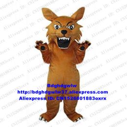 Bruine Wolf Coyote Jackal Dhole Lynx Catamount Bobcat mascottekostuum volwassen stripfiguur openingssessie supermarkt Zx2398