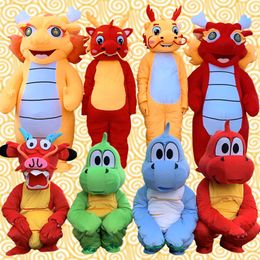 Costumes de mascotte Cartoon King Costume de mascotte Costume mignon et amusant Dragon Anime Playage de dragonne