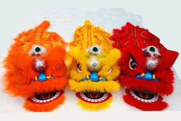 Costumes de mascotte Costume de mascotte de danse du lion chinois Pure Wool Southern Two Kid Toy Advertising