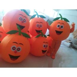Costumes de Mascotte de noël Halloween, mascotte de fruits orange, robe fantaisie en peluche de dessin animé
