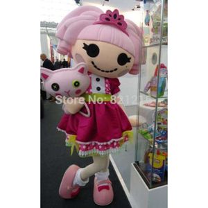 Mascot Costumes City LalaloopSy Jewels Sparkles Mascot Anime personnalisé Masotte Mastre Dishary Carnival Costume