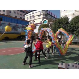 Disfraces de mascota Tamaño clásico 5 7M Seda Dragón chino Danza 6 Niños Niños Traje popular Cultura especial Fiesta navideña Año Primavera Da1 Dhbat