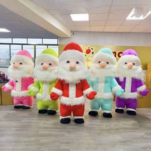 Costumes de mascotte mignonnes en peluche colorée géante iative costume de mascotte de Noël fête d'anniversaire de Noël