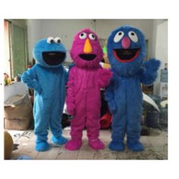 Mascotte Kostuums Elmo Cookie Monster Grover Cooki Mascot Costuums Pony Advertentie Verjaardagsfeestje Walking Cartoon Apparel Volwassen maat