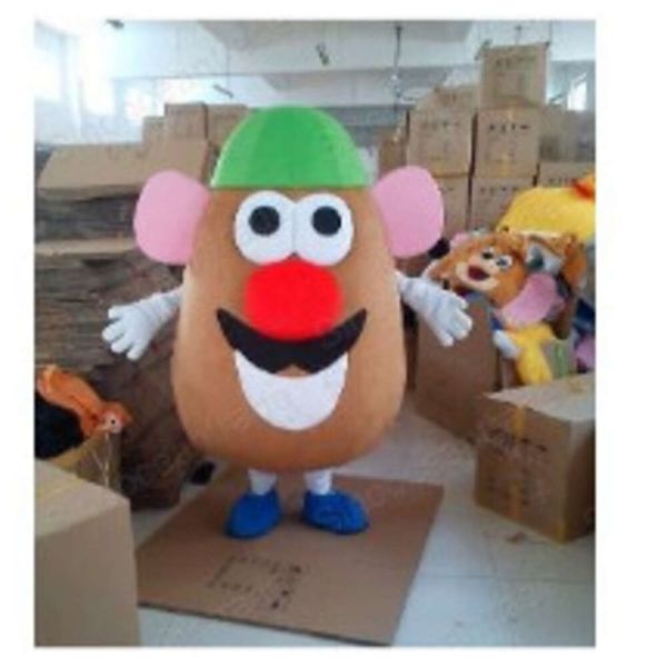 Costumes de mascotte Eva Head Potato Christmas Dishy Dishat Halloween Mascot Costume GRATUIT