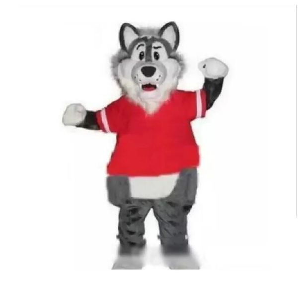 Mascot Costuos Factory Venta directa para adultos Mascotas de lobo grises Mascotas de mascota EMS