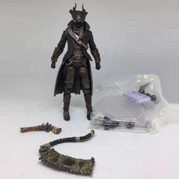 Trajes de mascote figma 367 bloodborne hunter figura de ação modelo brinquedos conjunta boneca móvel presente criativo para amigos estante ornamento