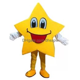 Costumes De Mascotte Étoile À Cinq Branches De Noël Fantaisie Robe De Personnage De Dessin Animé Costume Costume Adts Taille Carnaval Pâques Publicité Th Dhgot