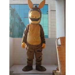 Costumes de mascotte mousse Brown Donkey Cartoon en peluche de Noël Dishygote Halloween Mascot Costume