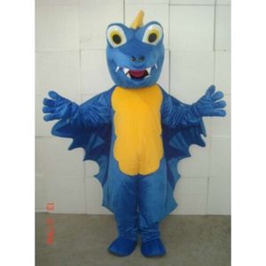 Mascotte kostuums schuim schattig blauwe draak cartoon pluche kerstfancy jurk Halloween mascotte kostuum