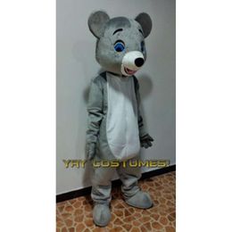 Disfraces de mascotas espuma linda gris ratón muñeco dibujos animados lujoso disfraces navideño disfraz de mascota