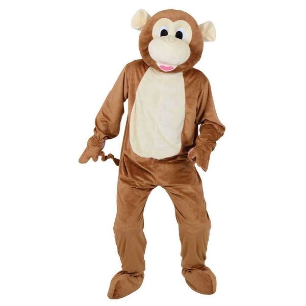 Costumes de mascotte mousse mignon dessin animé de singe en peluche de Noël fantaisie Halloween Mascot Costume