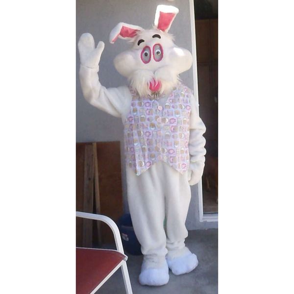 Costumes de mascotte en mousse, lapin de pâques, lapin de dessin animé en peluche, robe fantaisie de noël, Costume de mascotte d'halloween
