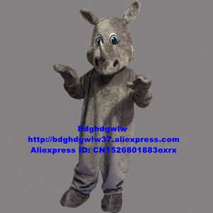 Costumes de mascotte Costume de mascotte de rhinocéros gris rhinocéros adulte personnage de dessin animé tenue costume hôtel restaurant publicité promotion Zx696
