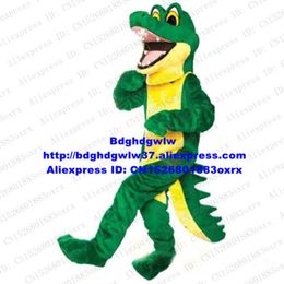 Groene Krokodil Alligator Mascotte Kostuum Volwassen Stripfiguur Outfit Pak Podiumkunsten Welkom de Doorman Zx1011