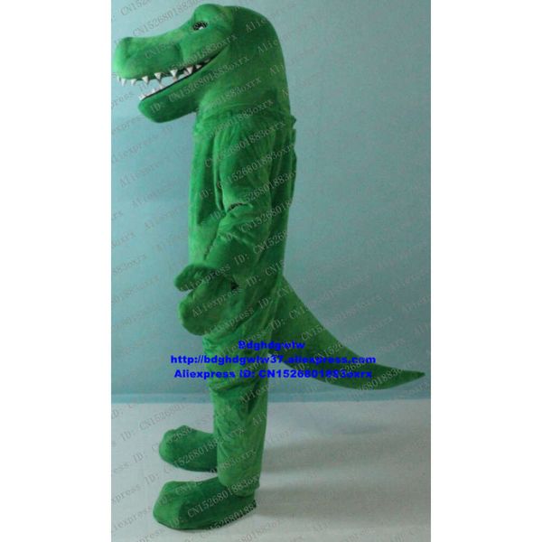 Costumes de mascotte Costume de mascotte d'alligator de Crocodile vert tenue de personnage de dessin animé adulte tenue de la petite enfance enseignement marche ambulatoire Zx2259