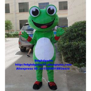 Costumes de mascotte Grenouille verte Crapaud Bufonid Bullfrog Costume de mascotte Personnage de dessin animé adulte Mise en scène Activités spirituelles familiales Zx1242