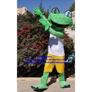 Costumes de mascotte Grenouille verte Crapaud Bufonid Bullfrog Costume de mascotte Adulte Personnage de dessin animé Aire de jeux Planification et promotion de la cour d'école Zx1499