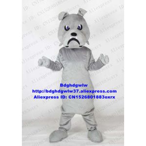Costumes de mascotte bouledogue gris Pitbull chien Pit Bull Terrier mascotte Costume personnage de dessin animé grand magasin cadeaux Souvenirs Zx101