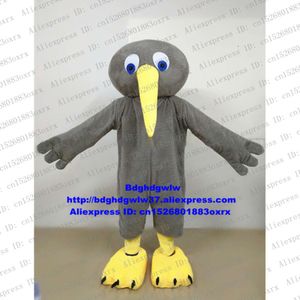 Costumes de mascotte Costume de mascotte d'oiseau Kiwi gris Costume de personnage de dessin animé pour adulte Costume de grande taille Film d'image d'entreprise ZX2124