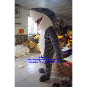Grijze haai mascotte kostuum volwassen stripfiguur outfit pak doeken zakelijke bestellingen Willmigerl varen te huur Zx1472