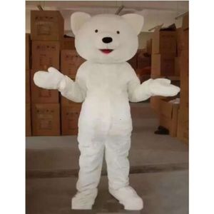 Mascot disfraces de Halloween Ojos pequeños Osos Blancos Mascotte Cartoon Plush disfraces de la mascota