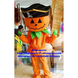 Costumes de mascotte Halloween Pirate Citrouille Cushaw Squash Calabaza Cuaurbit Costume de mascotte Adulte Personnage de dessin animé Accessoires de film Allen Lovely Zx2929
