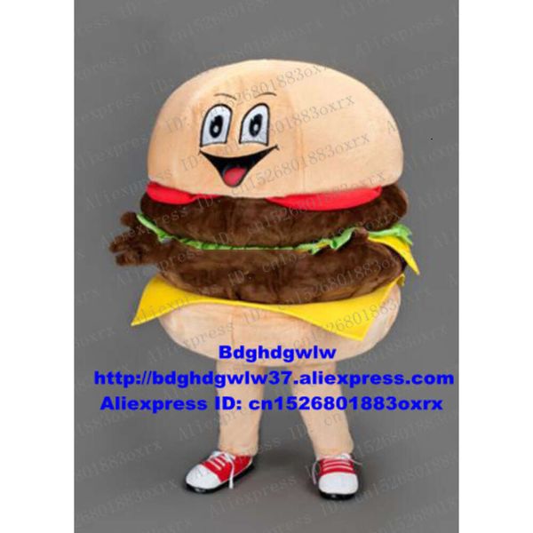 Costumes de mascotte Hamburger Burger Bun HAM Cheeseburger Costume de mascotte Adulte Personnage de dessin animé Promotion des ventes Couple Photos Zx109
