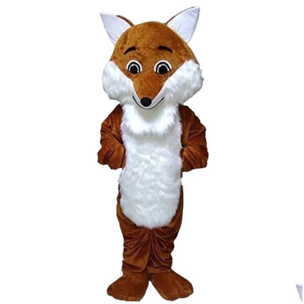 Costumes de mascotte de haute qualité Fox Cartoon Character Outfit Costume Carnaval Adts Taille Halloween Fête de Noël Drop Livraison Vêtements Cosp Otydj