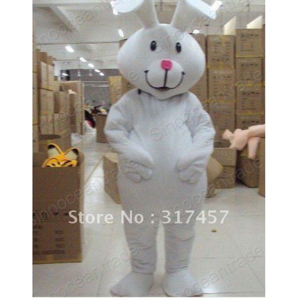 Mascot Caderas Venta caliente Marca Rabbit Conejito Blue Blanco Mascota Disfraz de adulto LOL