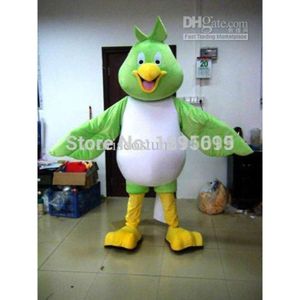 Costumes mascottes Vente chaude Belle Parrot Green Cartoon Costume Costume de carnaval Plefant