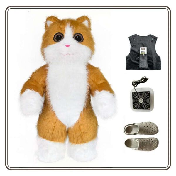 Costumes de mascotte Iatable Costumes d'Halloween exploser chat mignon noël Disfraz déguisement robe de soirée adultes enfants