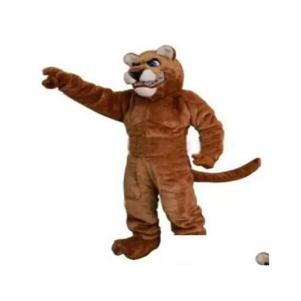 Costumes de mascotte Léopard Panthère Chat Cougar Costume Vêtements Carnaval Adt Fursuit Robe de Bande Dessinée Appareladts Cirque Drop Livraison Appa Dhg2W