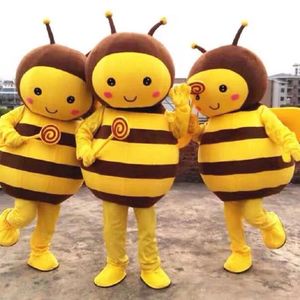 Costumes de mascotte petite figurine d'action d'abeille de pic de miel petite figurine d'action de dessin animé d'abeille accessoires de déguisement adulte costume de marche