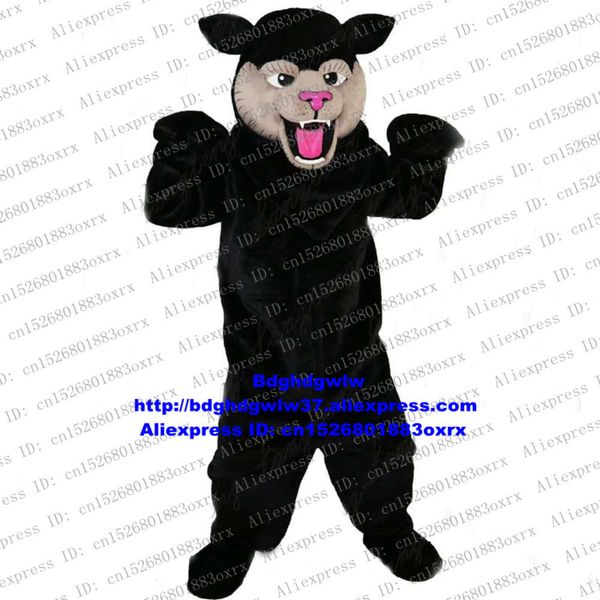 Costumes de mascotte longue fourrure Felis Siestris chat panthère noire léopard Pard mascotte Costume personnage cérémonie comédie performance Zx522