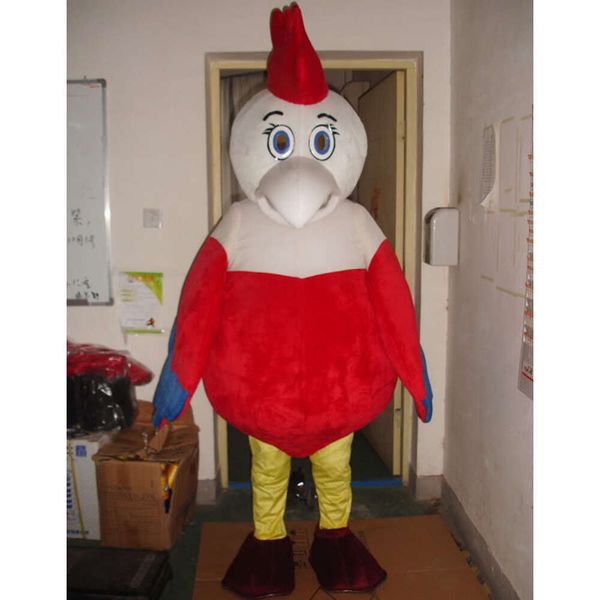 Costumes mascottes Costumes de mascotte mousse mignon dessin animé de poulet en peluche de Noël déguisé Halloween Mascot Costume Slxh