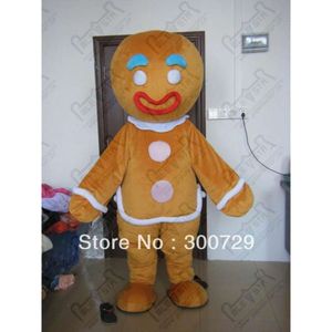 Mascottekostuums Mascottekostuums Foam Gingerbread Man Cartoon Pluche Kerstkostuum Halloween-mascottekostuum FAE
