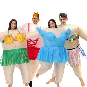 Mascottekostuums Mascottekostuums Grappig Hawaiiaans Hula Suower Zwanenmeer Ballet Iatable Kostuum Halloween Maskerade Partij Vriendenfeest Huwelijkscadeau